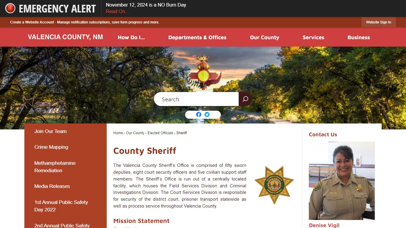 County Sheriff | Valencia County, NM