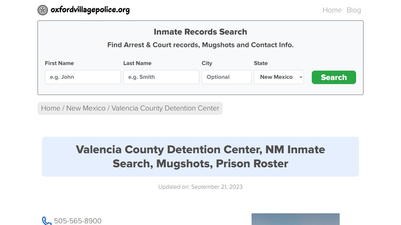 Valencia County Detention Center, NM Inmate Search, Mugshots, Prison ...